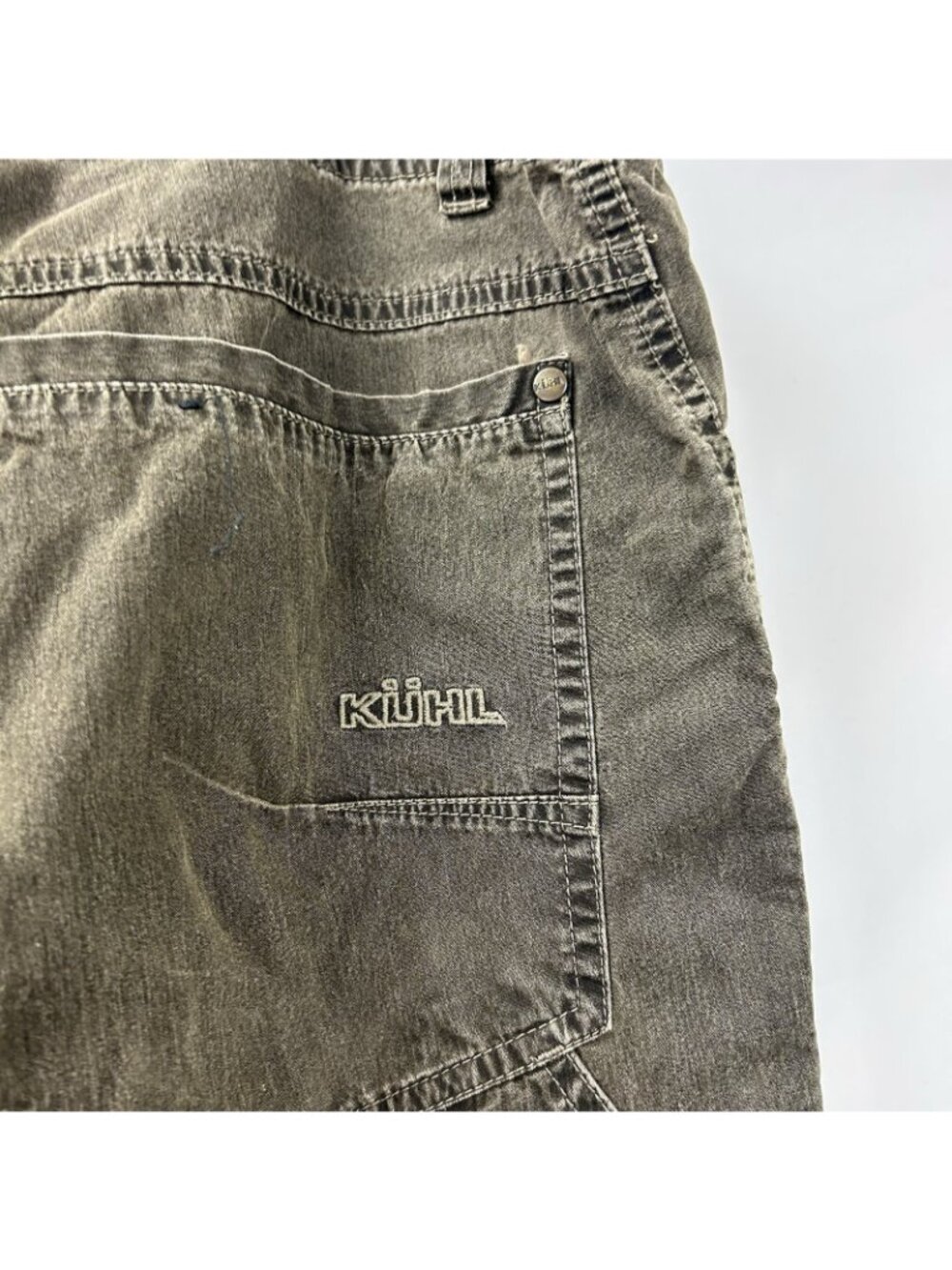 Kuhl Revolvr Pants Mens Size 38x32 Olive Green Vintage Patina Dye Outdoor Hiking - Picture 14 of 16